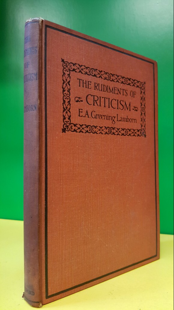 The rudiments of criticism 1951 