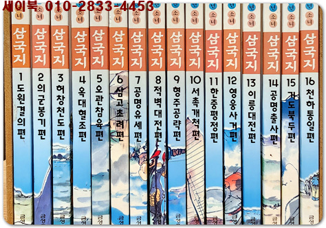 추억의책) 금성 소년소녀 삼국지 (전16권 완질)신동우화백의 삽화 <새책수준>