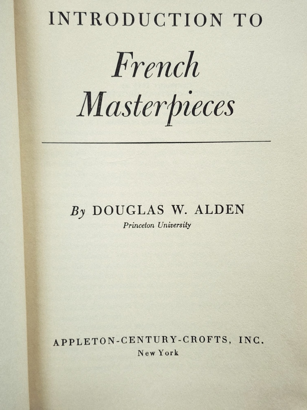 Introduction to French Masterpieces